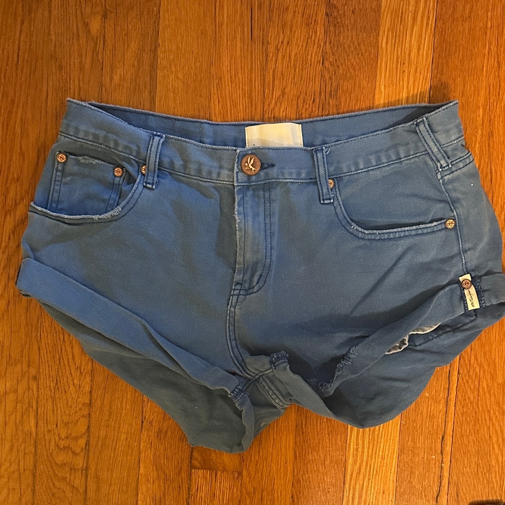 One Teaspoon Bandit Royal Blue Jean Shorts